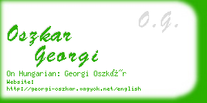 oszkar georgi business card